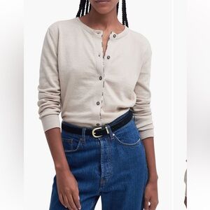 Barbour NEW Size 10 Bredon Tartan Accent Cotton & Cashmere Cardigan